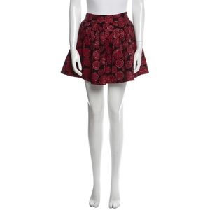 Alice and Olivia, black and red floral skirt, size 2, new and never been worn